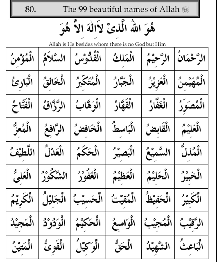 99 names of allah pdf